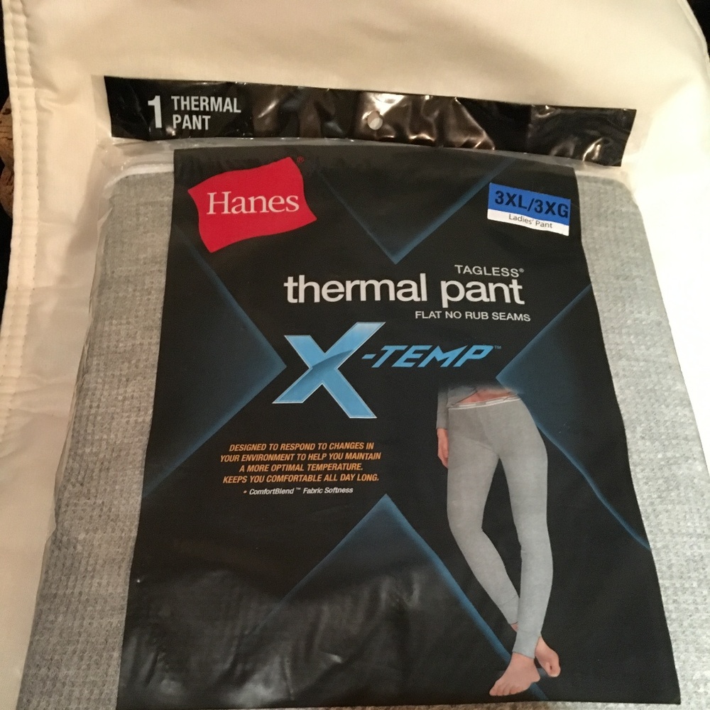 Hanes Women's X-Temp Thermal Pant Tagless -Size 3X